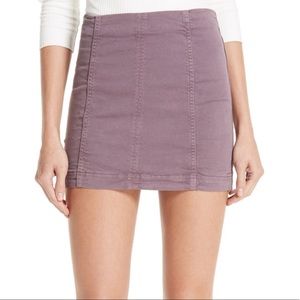 Purple Jean Mini Skirt